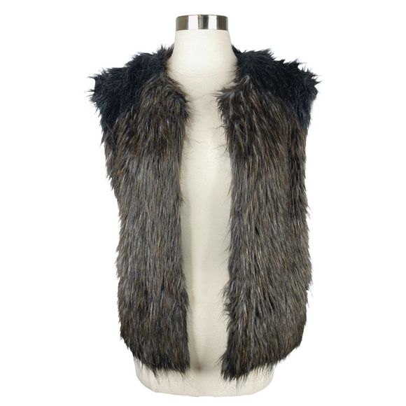 Zara Woman Ombré Faux Fur Vest - Size Medium - Picture 2 of 6